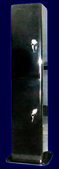 Black coated Distributor Column with lockable doors