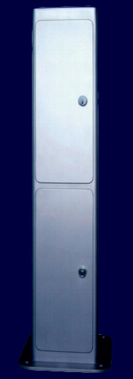 Energy post for power supply behind lockable doors