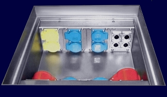 Roestvrij stalen Vloertank type StarConnex UELZE, 40 x 40 x 15 cm, IP68 waterdicht, voor binnen en buiten