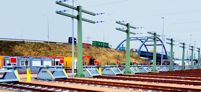 StarConnex Stroompalen bij de Deutsche Bundesbahn Hamburg