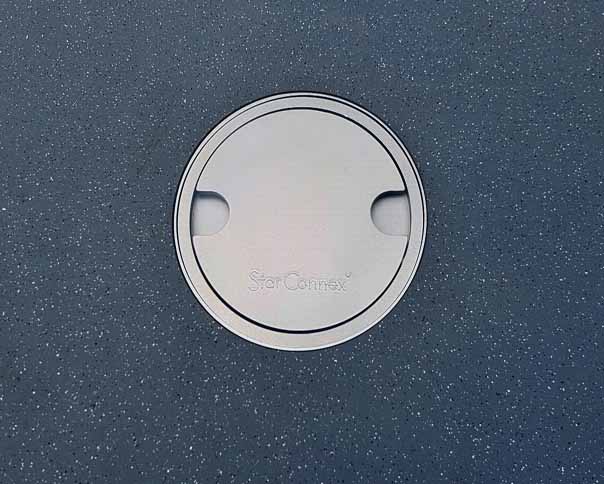 Industrieel en maritiem vloercontactdoos IP68, zonder gereedschap te gebruiken